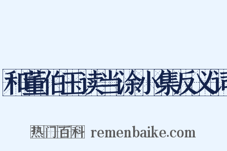 和董伯玉读当涂小集反义词是什么意思的图片